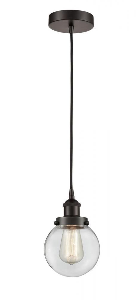 Beacon - 1 Light - 6 inch - Oil Rubbed Bronze - Cord hung - Mini Pendant