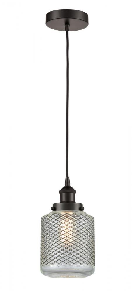 Stanton - 1 Light - 6 inch - Oil Rubbed Bronze - Cord hung - Mini Pendant