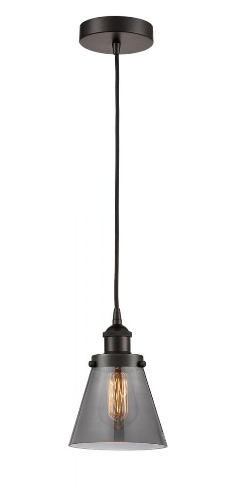 Cone - 1 Light - 6 inch - Oil Rubbed Bronze - Cord hung - Mini Pendant