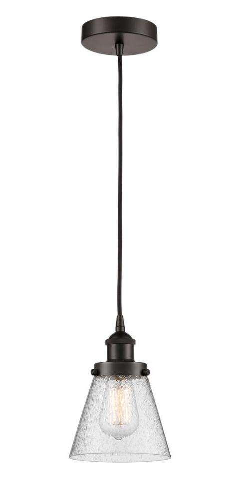 Cone - 1 Light - 6 inch - Oil Rubbed Bronze - Cord hung - Mini Pendant