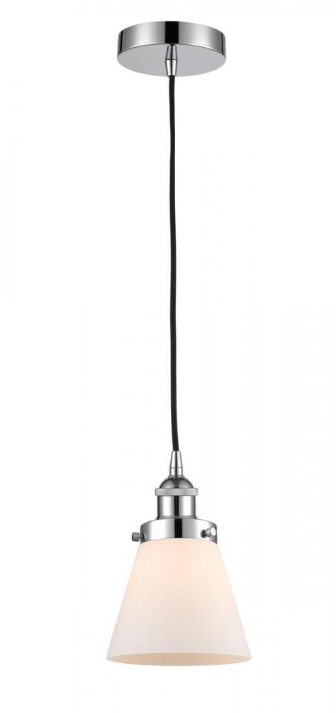 Cone - 1 Light - 6 inch - Polished Chrome - Cord hung - Mini Pendant