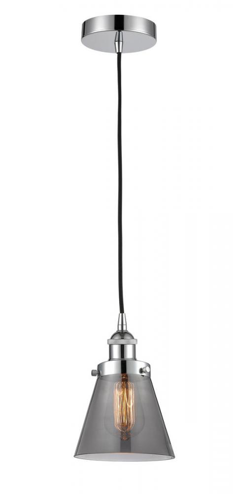 Cone - 1 Light - 6 inch - Polished Chrome - Cord hung - Mini Pendant