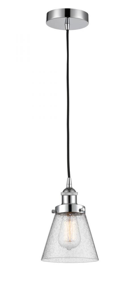 Cone - 1 Light - 6 inch - Polished Chrome - Cord hung - Mini Pendant