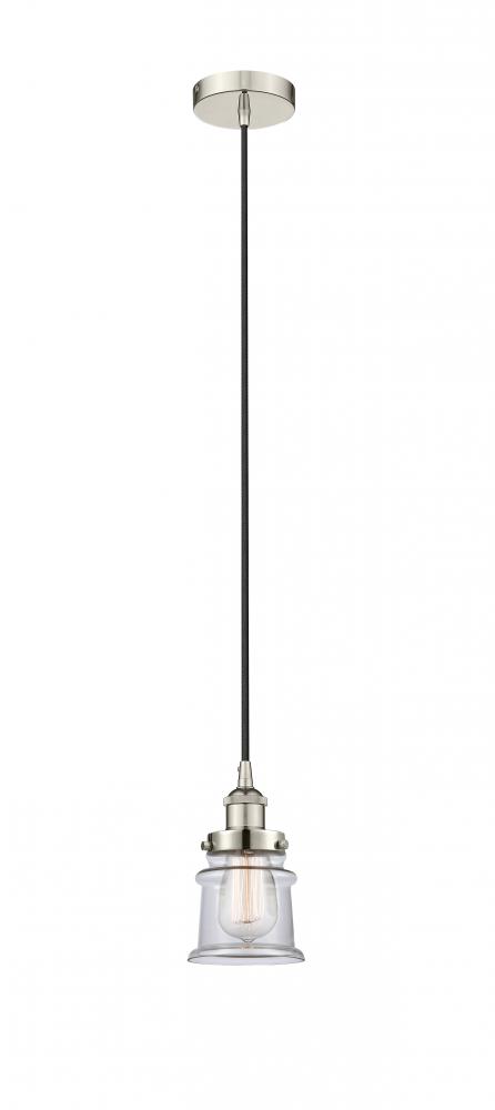 Canton - 1 Light - 5 inch - Polished Nickel - Cord hung - Mini Pendant