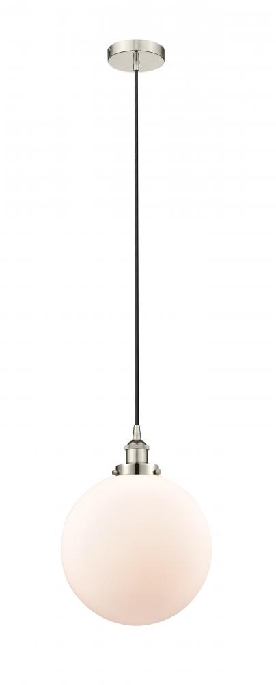 Beacon - 1 Light - 12 inch - Polished Nickel - Cord hung - Mini Pendant