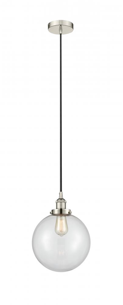 Beacon - 1 Light - 10 inch - Polished Nickel - Cord hung - Mini Pendant
