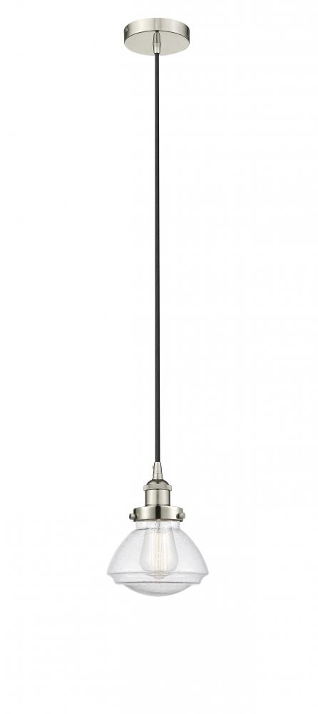 Olean - 1 Light - 7 inch - Polished Nickel - Cord hung - Mini Pendant