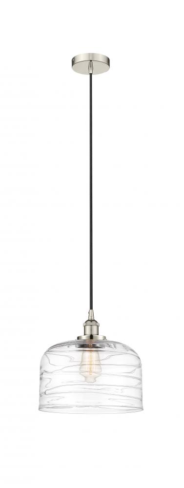 Bell - 1 Light - 12 inch - Polished Nickel - Cord hung - Mini Pendant