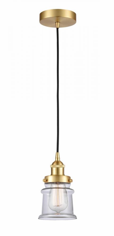 Canton - 1 Light - 5 inch - Satin Gold - Cord hung - Mini Pendant