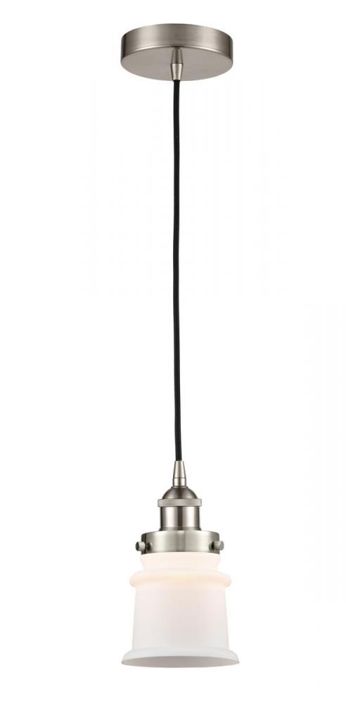 Canton - 1 Light - 5 inch - Brushed Satin Nickel - Cord hung - Mini Pendant