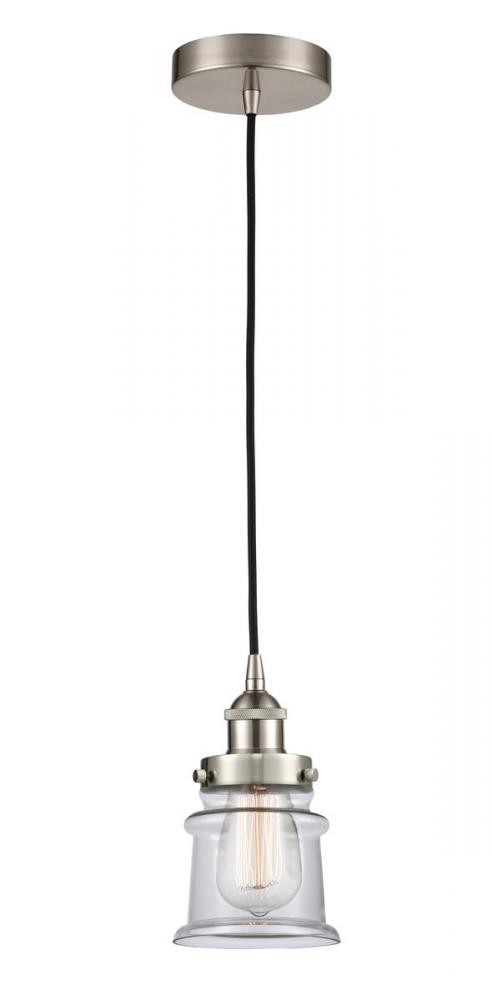 Canton - 1 Light - 5 inch - Brushed Satin Nickel - Cord hung - Mini Pendant