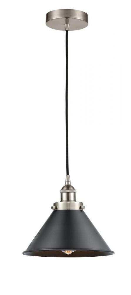 Briarcliff - 1 Light - 10 inch - Brushed Satin Nickel - Cord hung - Mini Pendant