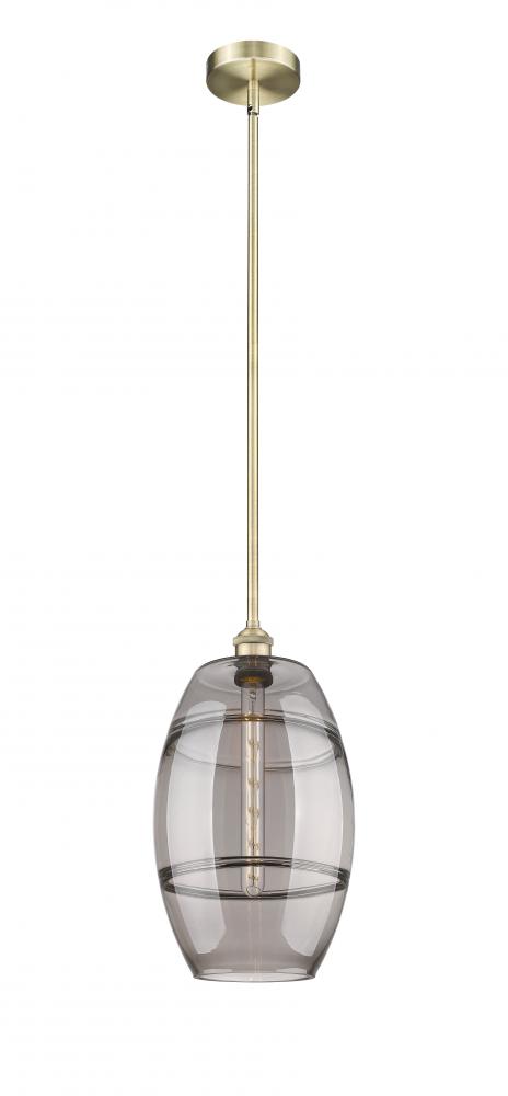 Vaz - 1 Light - 10 inch - Antique Brass - Cord hung - Mini Pendant