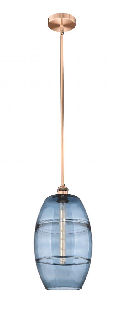 Vaz - 1 Light - 10 inch - Antique Copper - Cord hung - Mini Pendant