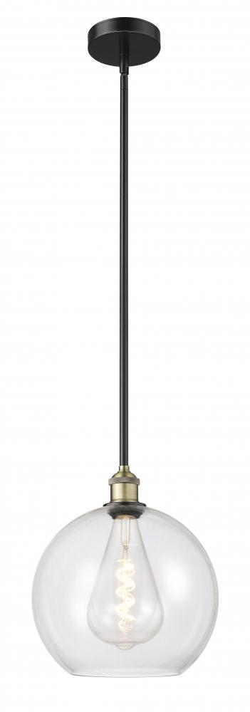 Athens - 1 Light - 12 inch - Black Antique Brass - Cord hung - Mini Pendant