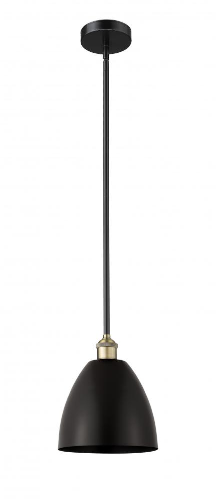 Bristol - 1 Light - 9 inch - Black Antique Brass - Cord hung - Mini Pendant