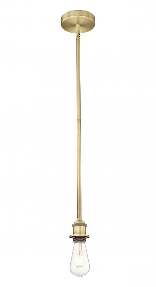Edison - 1 Light - 2 inch - Brushed Brass - Cord hung - Mini Pendant