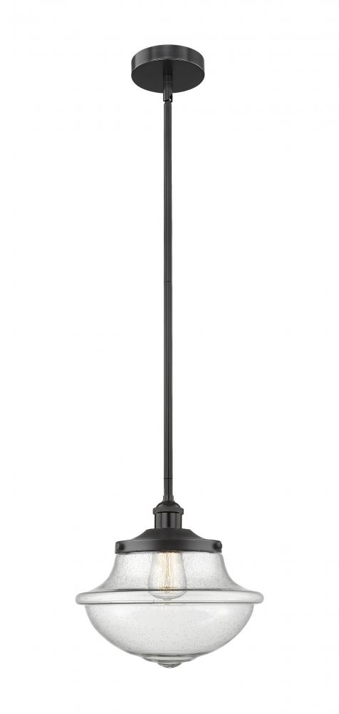 Oxford - 1 Light - 12 inch - Matte Black - Cord hung - Mini Pendant