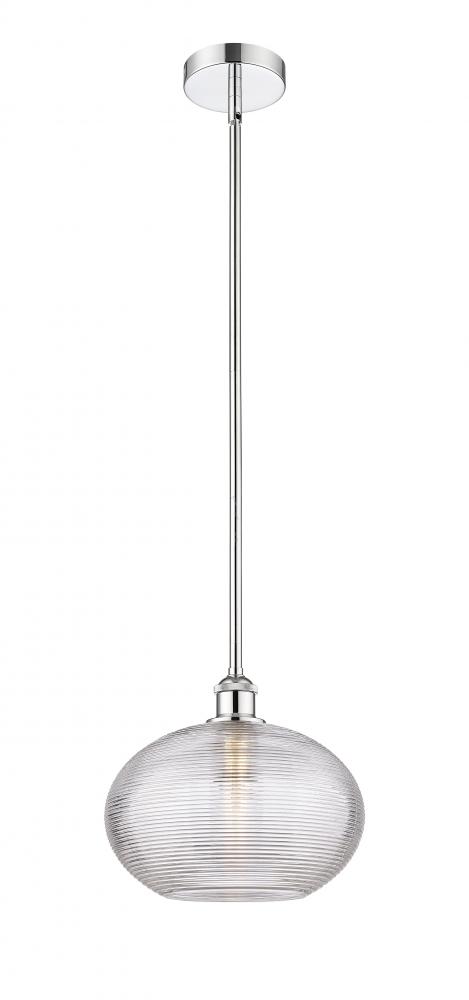 Ithaca - 1 Light - 12 inch - Polished Chrome - Cord hung - Mini Pendant