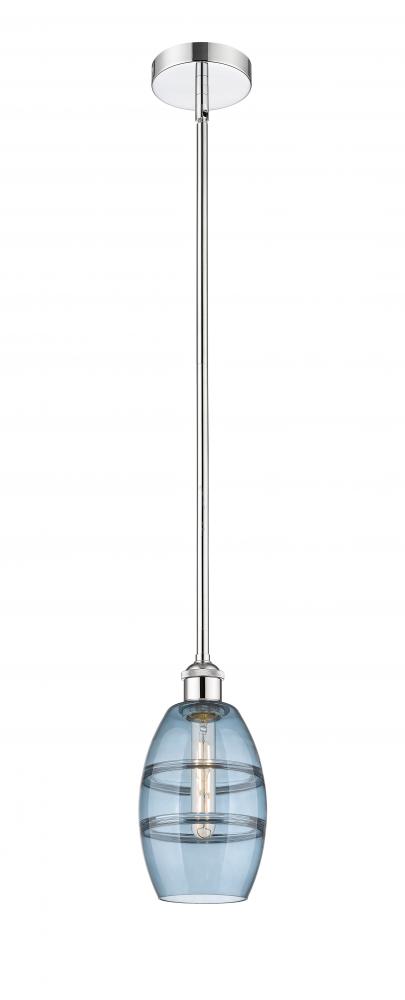 Vaz - 1 Light - 6 inch - Polished Chrome - Cord hung - Mini Pendant