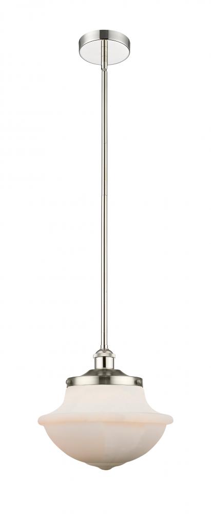 Oxford - 1 Light - 12 inch - Polished Nickel - Cord hung - Mini Pendant