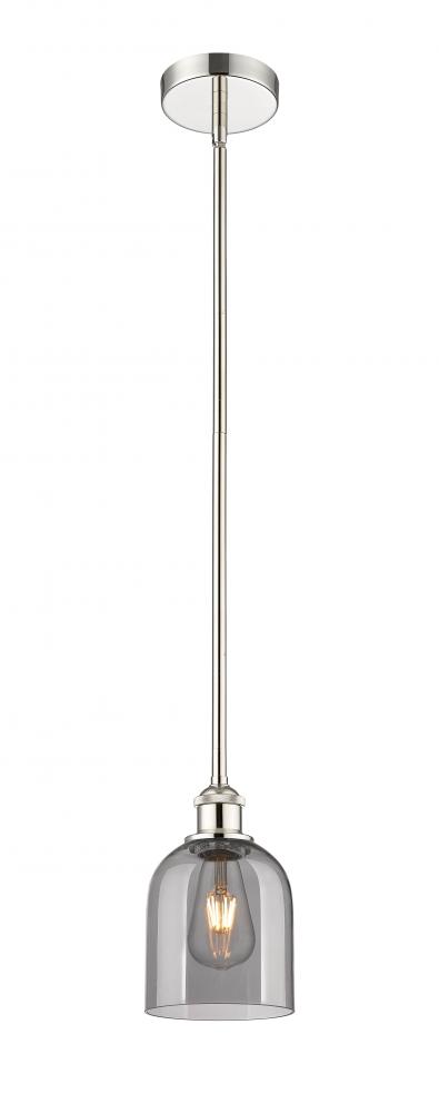 Bella - 1 Light - 6 inch - Polished Nickel - Cord hung - Mini Pendant