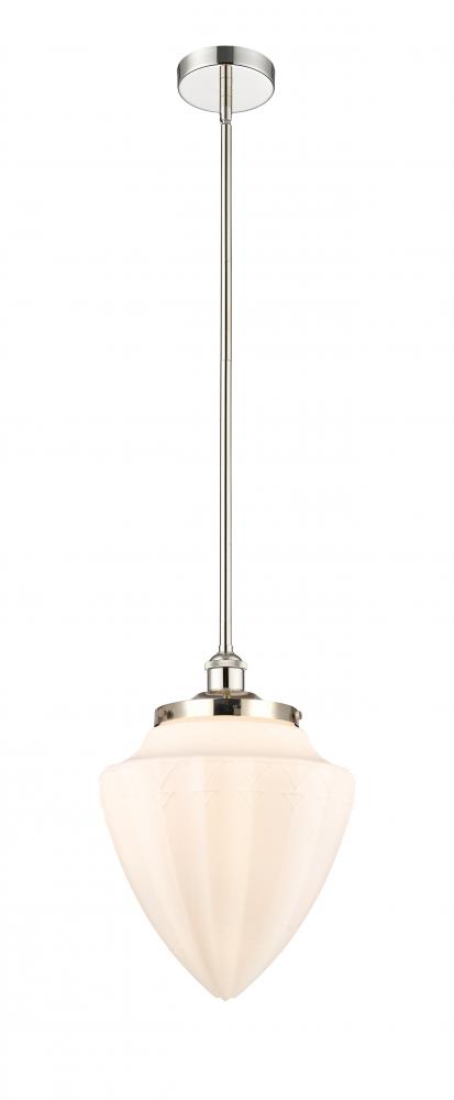 Bridgeton - 1 Light - 12 inch - Polished Nickel - Stem Hung - Mini Pendant