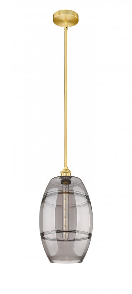 Vaz - 1 Light - 10 inch - Satin Gold - Cord hung - Mini Pendant