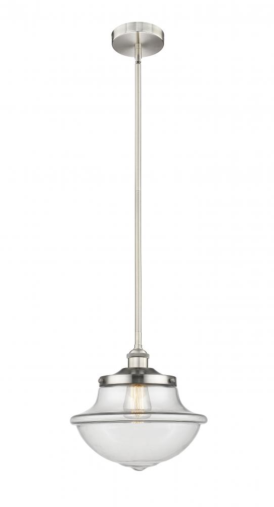 Oxford - 1 Light - 12 inch - Brushed Satin Nickel - Cord hung - Mini Pendant