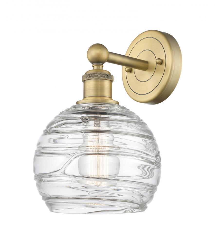 Athens Deco Swirl - 1 Light - 8 inch - Brushed Brass - Sconce