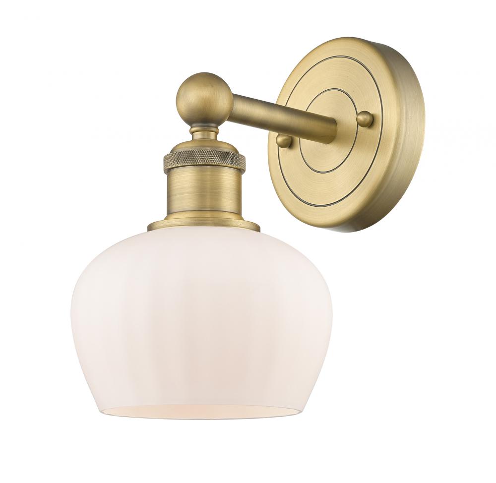 Fenton - 1 Light - 7 inch - Brushed Brass - Sconce