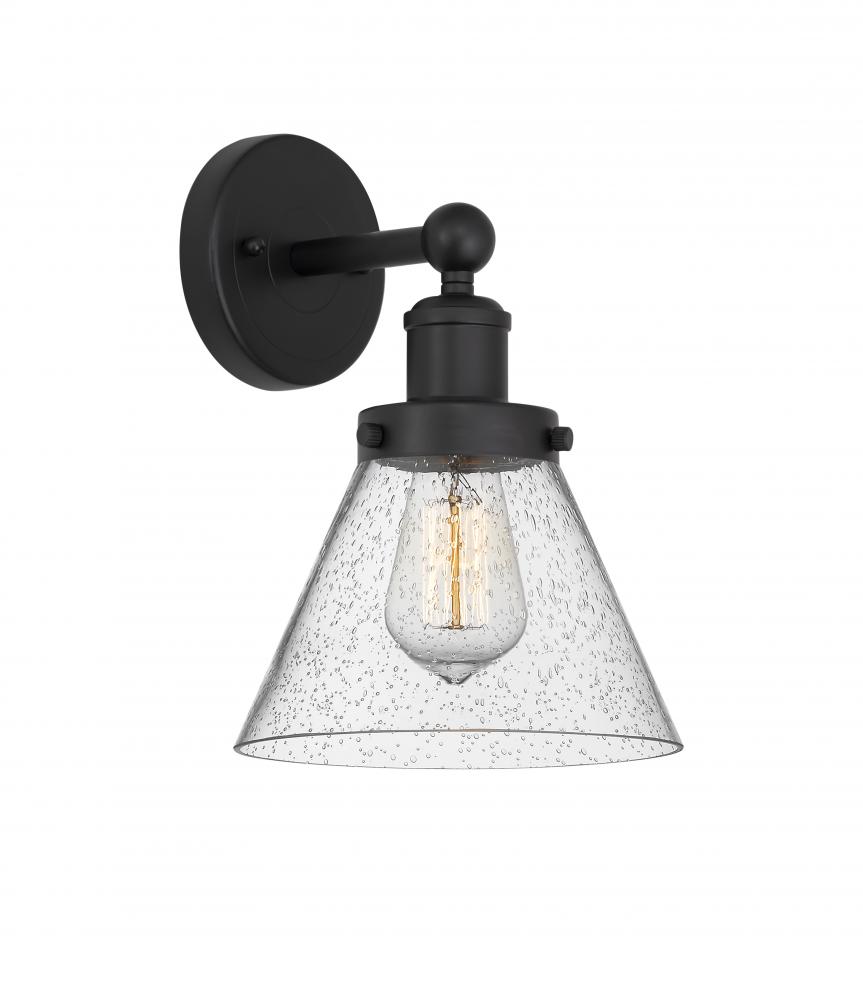 Cone - 1 Light - 8 inch - Matte Black - Sconce