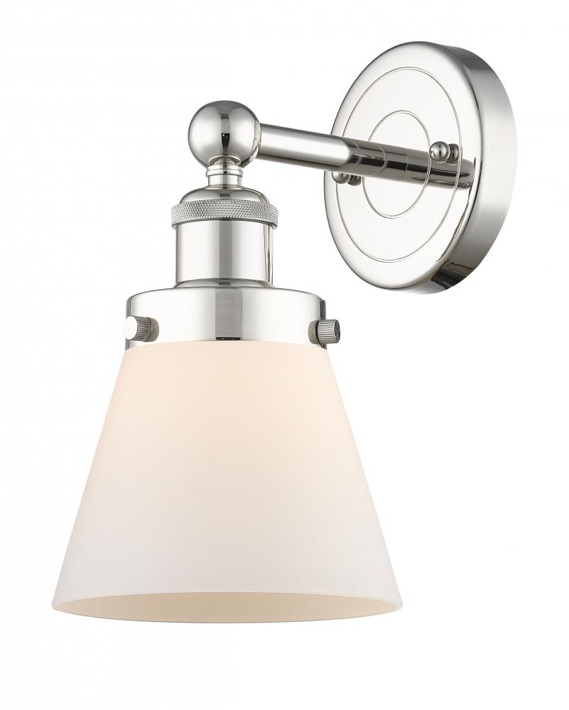 Cone - 1 Light - 6 inch - Polished Nickel - Sconce