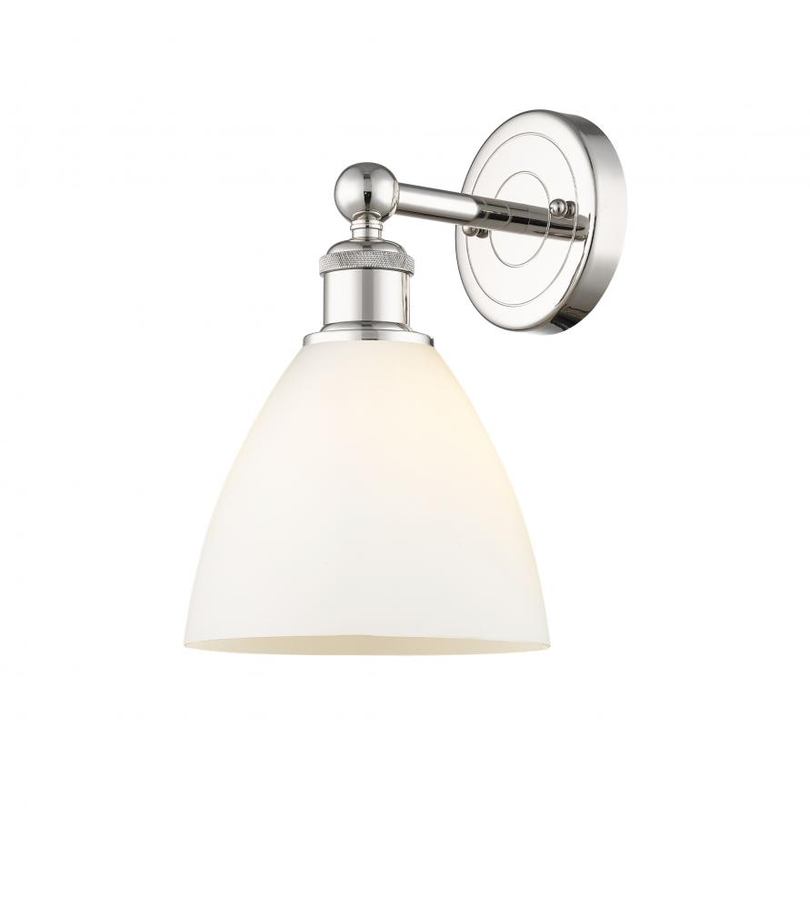 Bristol - 1 Light - 8 inch - Polished Nickel - Sconce