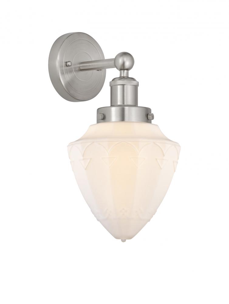 Bullet - 1 Light - 6 inch - Brushed Satin Nickel - Sconce