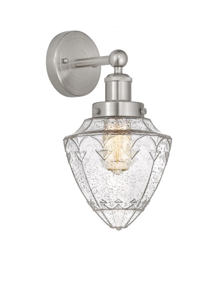 Bullet - 1 Light - 6 inch - Brushed Satin Nickel - Sconce