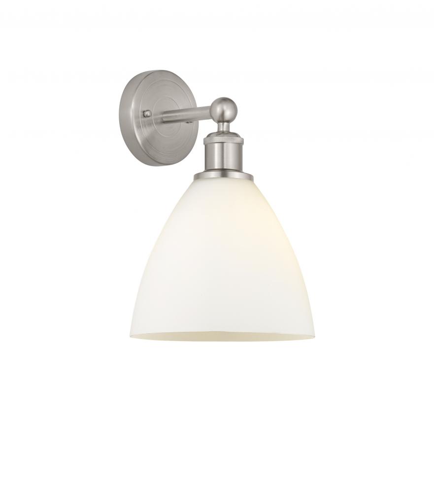 Bristol - 1 Light - 8 inch - Brushed Satin Nickel - Sconce