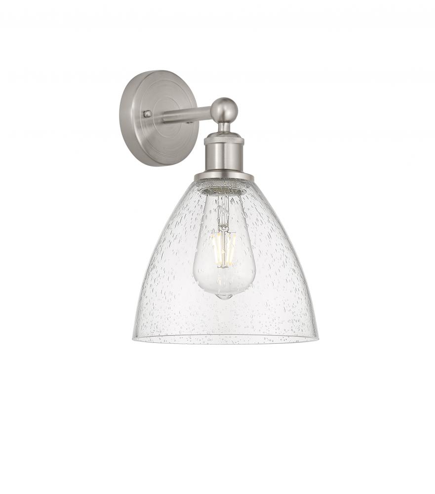 Bristol - 1 Light - 8 inch - Brushed Satin Nickel - Sconce