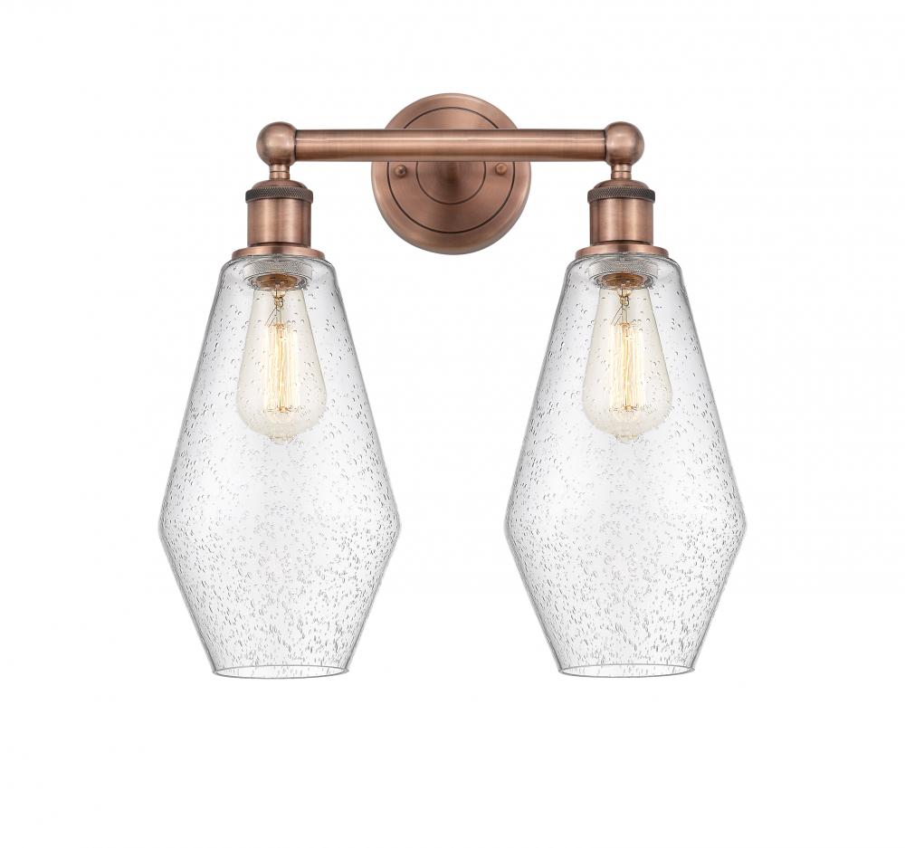 Cindyrella - 2 Light - 16 inch - Antique Copper - Bath Vanity Light