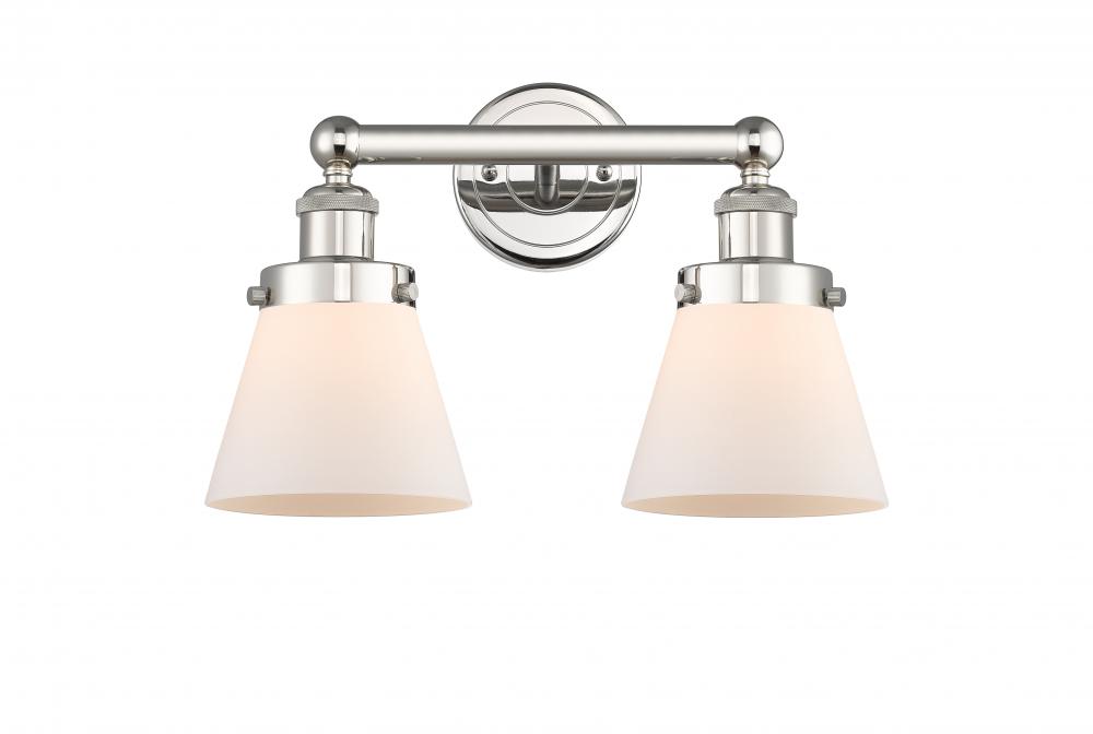 Cone - 2 Light - 15 inch - Polished Nickel - Bath Vanity Light