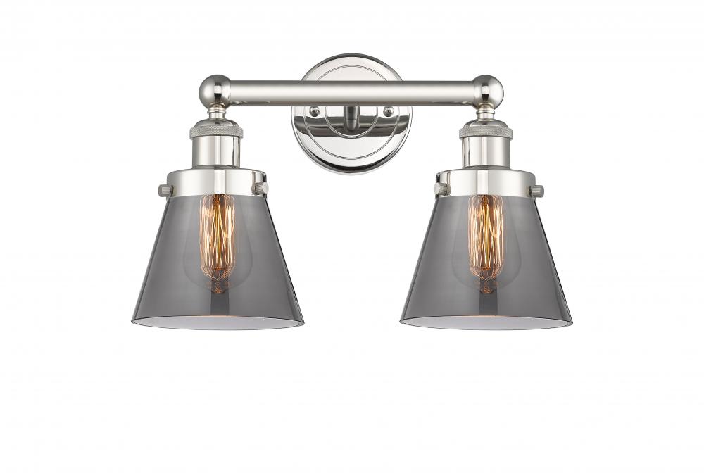 Cone - 2 Light - 15 inch - Polished Nickel - Bath Vanity Light