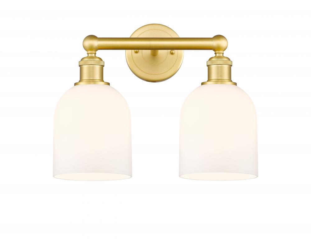 Bella - 2 Light - 15 inch - Satin Gold - Bath Vanity Light