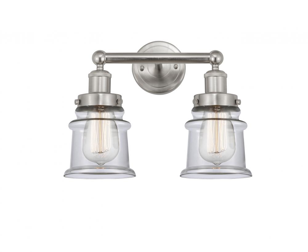 Canton - 2 Light - 14 inch - Brushed Satin Nickel - Bath Vanity Light