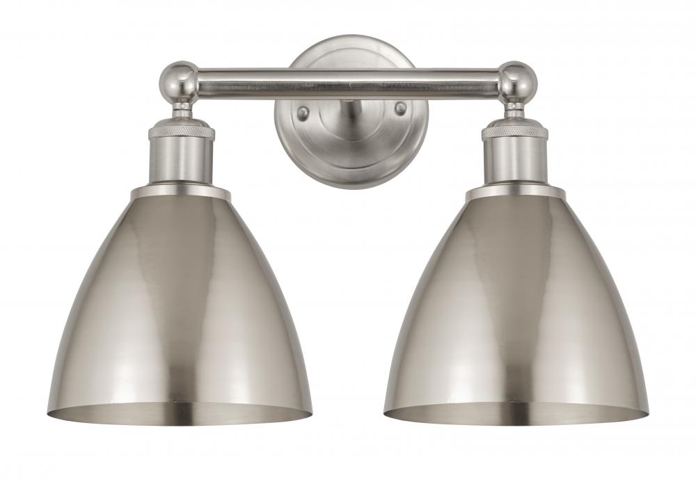 Bristol - 2 Light - 17 inch - Brushed Satin Nickel - Bath Vanity Light