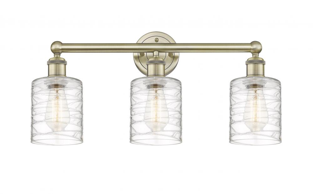 Cobbleskill - 3 Light - 23 inch - Antique Brass - Bath Vanity Light