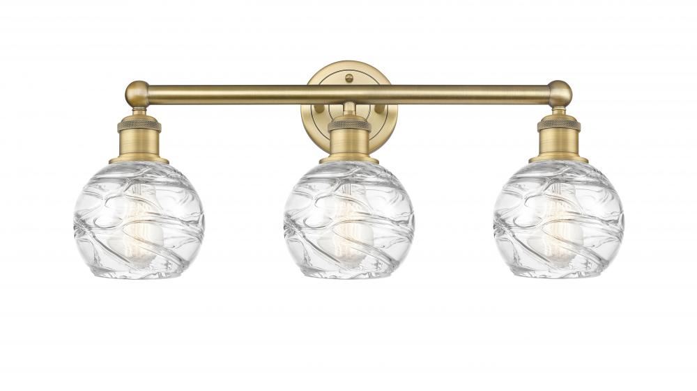 Athens Deco Swirl - 3 Light - 24 inch - Brushed Brass - Bath Vanity Light