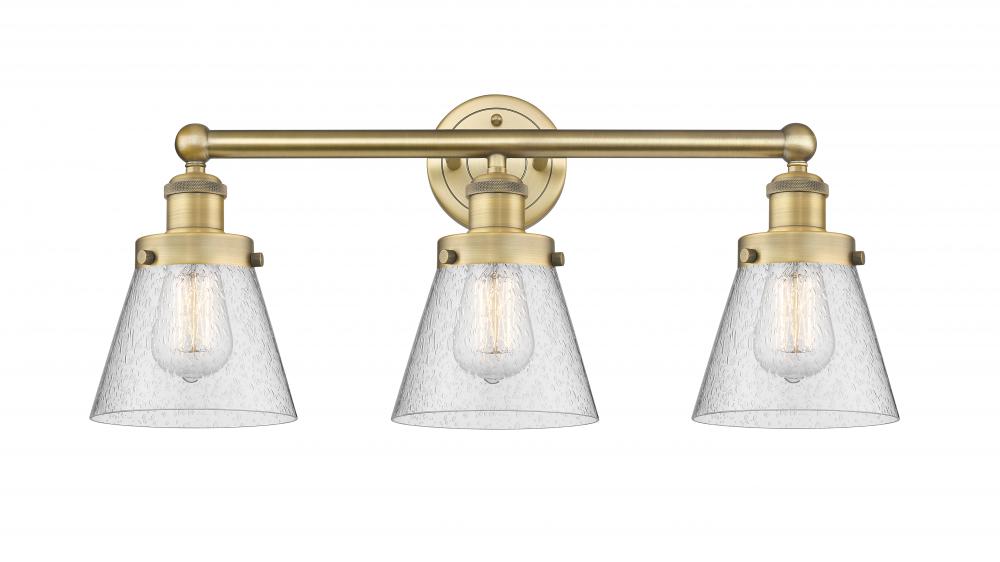 Cone - 3 Light - 24 inch - Brushed Brass - Bath Vanity Light