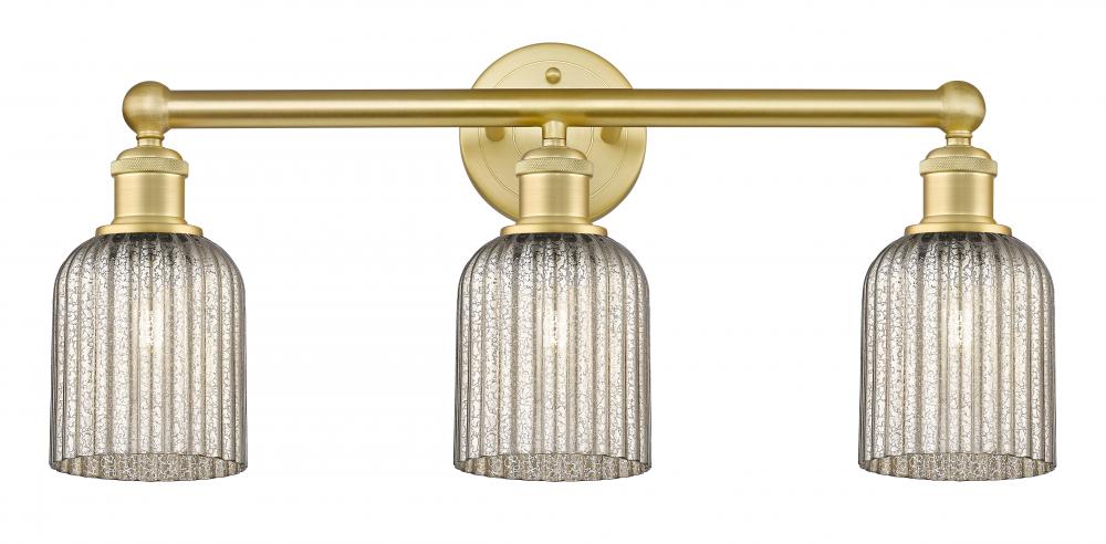 Bridal Veil - 3 Light - 23 inch - Satin Gold - Bath Vanity Light