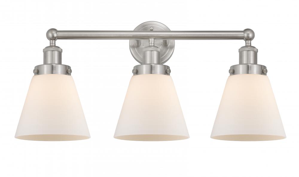 Cone - 3 Light - 24 inch - Brushed Satin Nickel - Bath Vanity Light