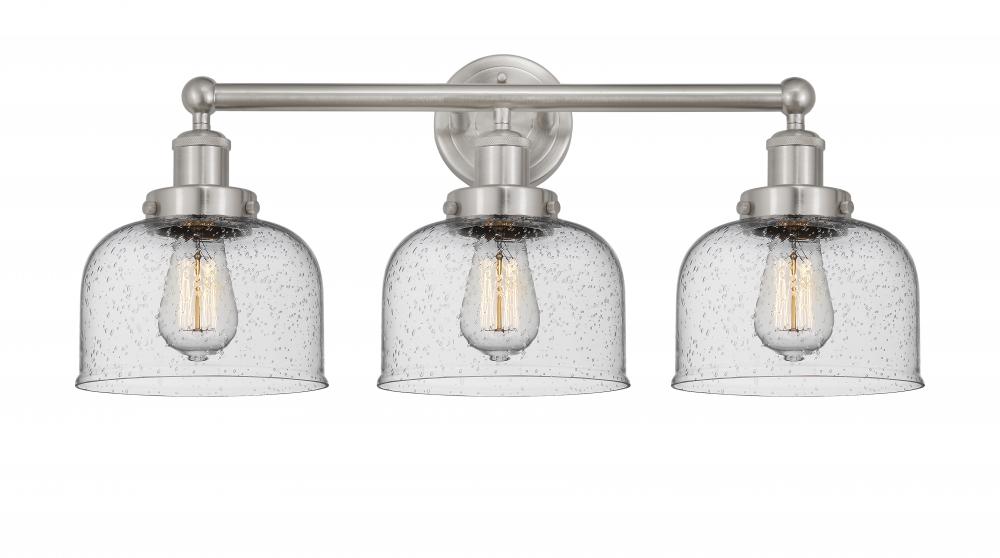 Bell - 3 Light - 26 inch - Brushed Satin Nickel - Bath Vanity Light